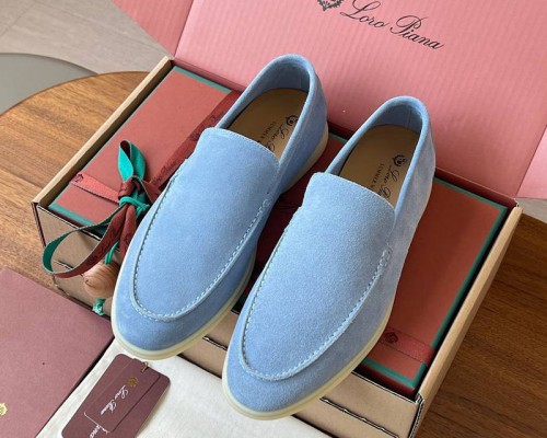 Замшевые лоферы Loro Piana Premium - Blue
