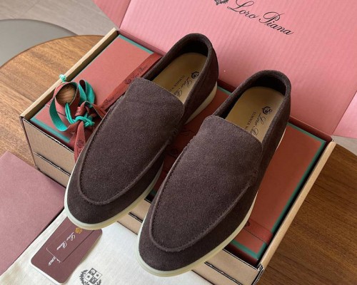 Замшевые лоферы Loro Piana Premium - Brown