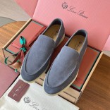 Замшевые лоферы Loro Piana Premium - Grey