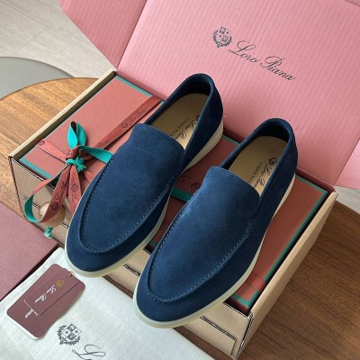 Замшевые лоферы Loro Piana Premium - Navy