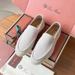 Замшевые лоферы Loro Piana Premium - White