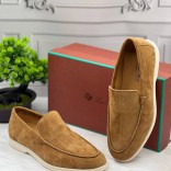 Замшевые лоферы Loro Piana Summer Walk - Beige