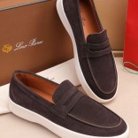 Замшевые лоферы Loro Piana Summer Walk - Brown