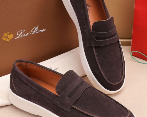 Замшевые лоферы Loro Piana Summer Walk - Brown