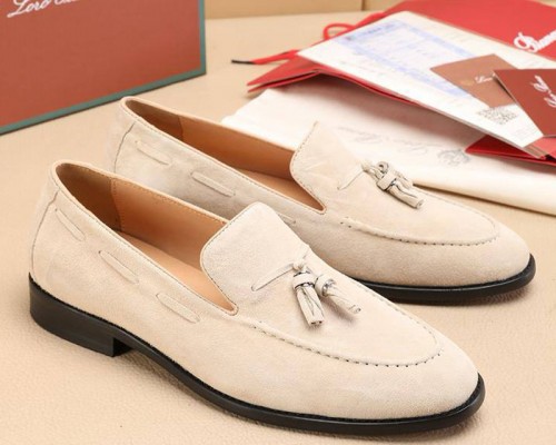 Замшевые лоферы Loro Piana tassel - Beige