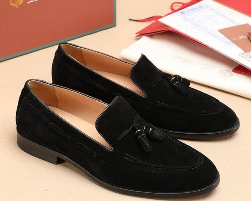 Замшевые лоферы Loro Piana tassel - Black