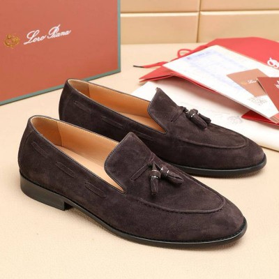 Замшевые лоферы Loro Piana tassel - Brown