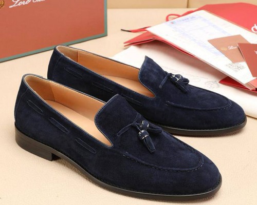Замшевые лоферы Loro Piana tassel - Navy