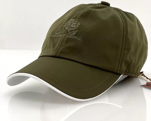Зелёная бейсболка Loro Piana embroidered-logo