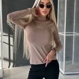 Женская бежевая водолазка Loro Piana