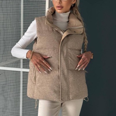 Женская бежевая жилетка Loro Piana premium