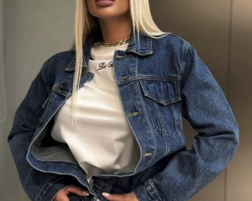 Женская джинсовая куртка Loro Piana premium - Blue