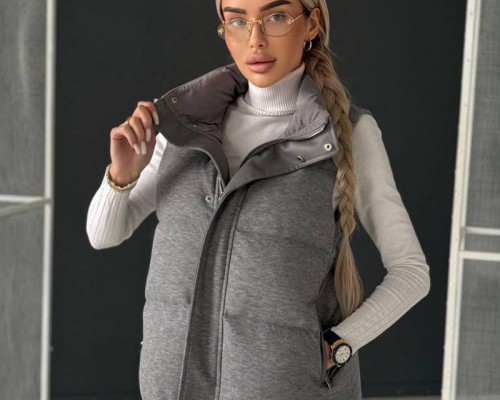 Женская серая жилетка Loro Piana premium