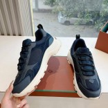 Женские кожаные кроссовки Loro Piana Premium - Blue