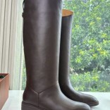 Женские кожаные сапоги Loro Piana premium - Brown