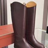 Женские кожаные сапоги Loro Piana premium - Brown