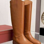 Женские кожаные сапоги Loro Piana premium - Chestnut