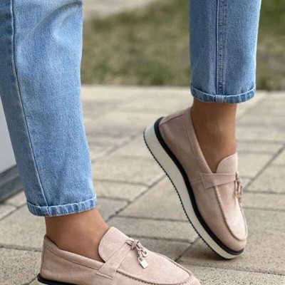 Женские замшевые лоферы Loro Piana