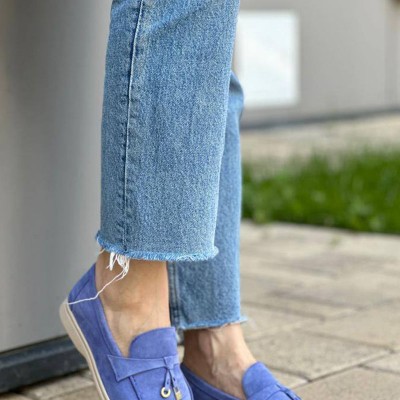 Женские замшевые лоферы Loro Piana Open Walk