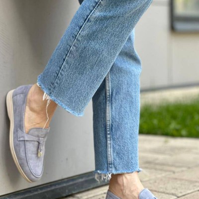 Женские замшевые лоферы Loro Piana Open Walk