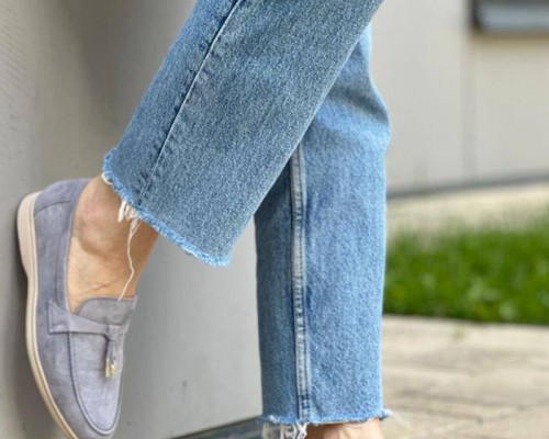 Женские замшевые лоферы Loro Piana Open Walk