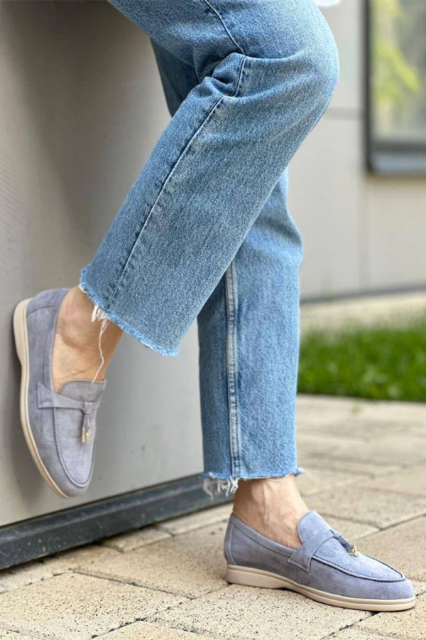 Женские замшевые лоферы Loro Piana Open Walk