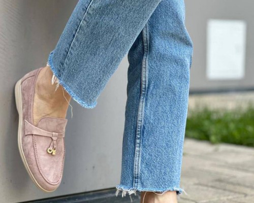 Женские замшевые лоферы Loro Piana Open Walk