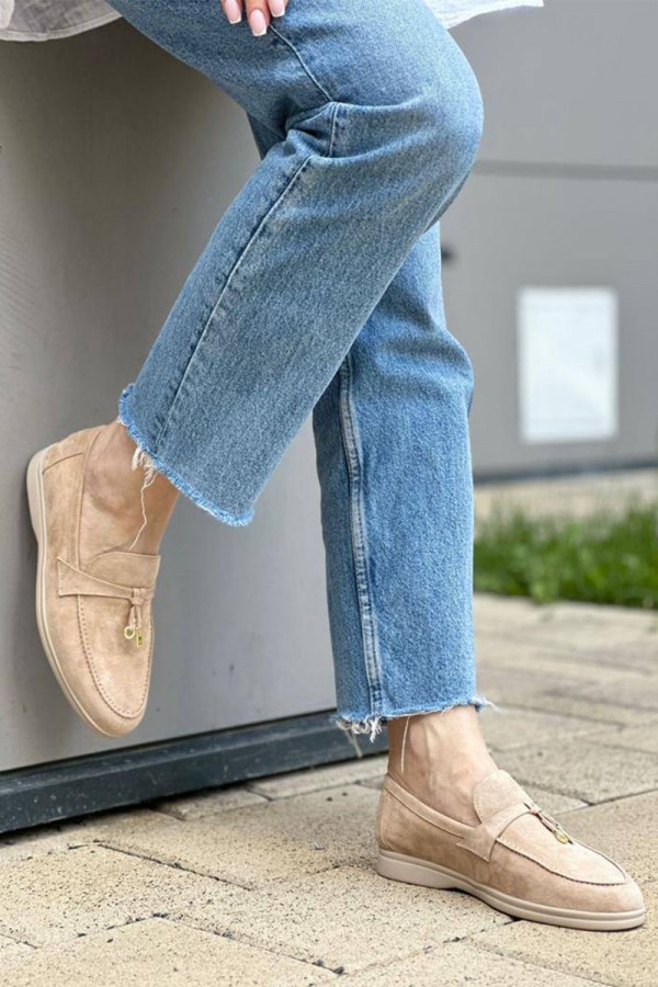 Женские замшевые лоферы Loro Piana Open Walk