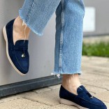 Женские замшевые лоферы Loro Piana Open Walk