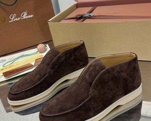 Женские замшевые лоферы Loro Piana premium - Brown