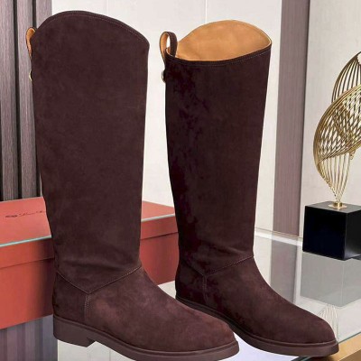 Женские замшевые сапоги Loro Piana premium - Red