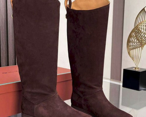 Женские замшевые сапоги Loro Piana premium - Red