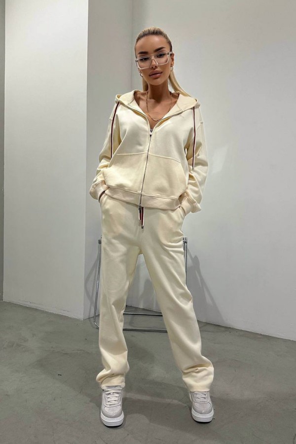 Женский бежевый костюм Loro Piana Premium