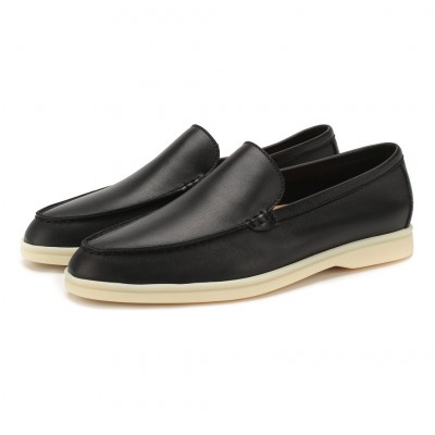 Кожаные лоферы Summer Walk черные