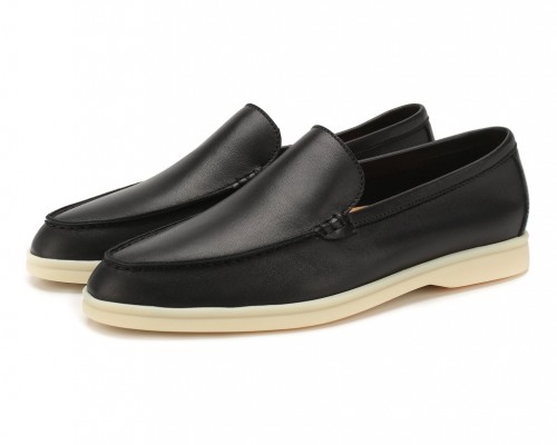 Кожаные лоферы Summer Walk черные