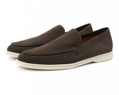 Кожаные лоферы Summer Walk темно-коричневые