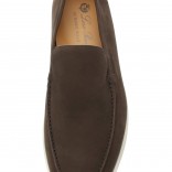 Кожаные лоферы Summer Walk темно-коричневые