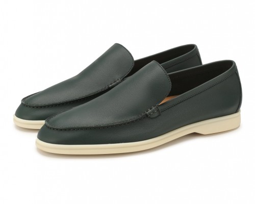 Кожаные лоферы Summer Walk графитовые