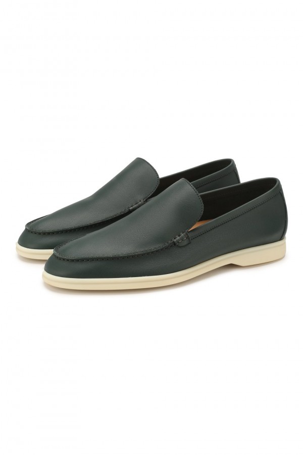 Кожаные лоферы Summer Walk графитовые