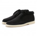 Замшевые ботинки Open Winter Walk черные