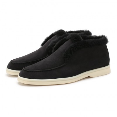 Замшевые ботинки Open Winter Walk черные