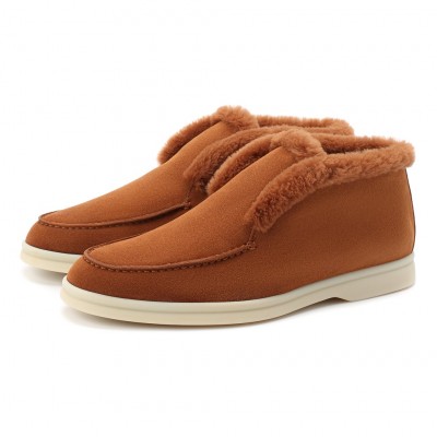 Замшевые ботинки Open Winter Walk оранжевые