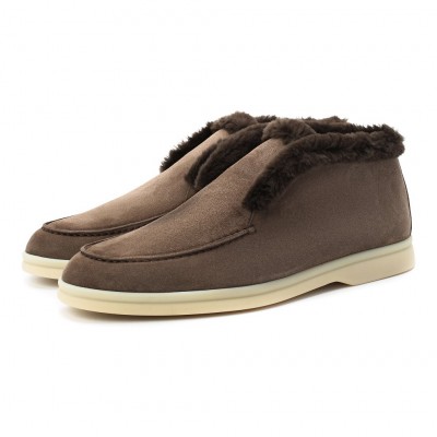 Замшевые ботинки Open Winter Walk кофейные