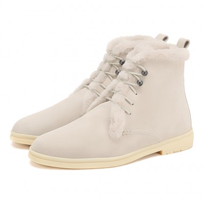 Замшевые ботинки Ylvi Walk белые