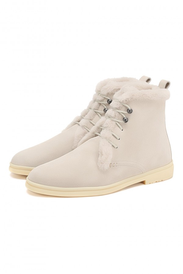 Замшевые ботинки Ylvi Walk белые