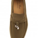 Замшевые лоферы Summer Charms Walk оливковые