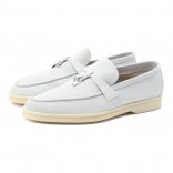 Замшевые лоферы Summer Charms Walk белые