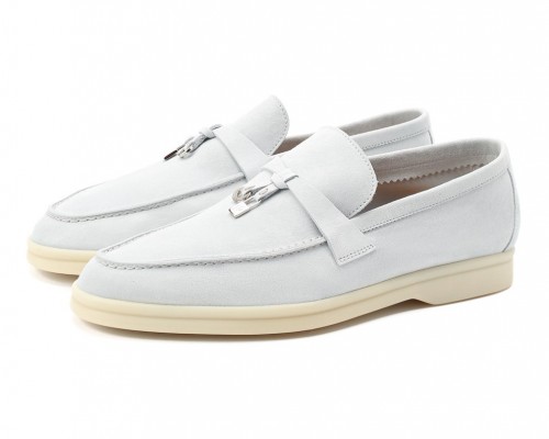 Замшевые лоферы Summer Charms Walk белые