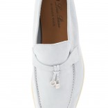 Замшевые лоферы Summer Charms Walk белые