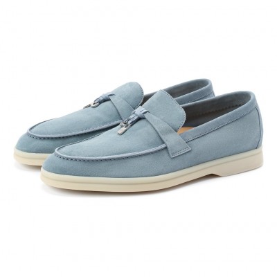 Замшевые лоферы Summer Charms Walk серо-голубые